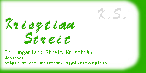 krisztian streit business card